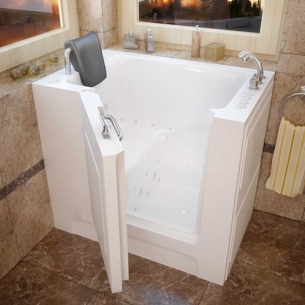 Meditub MediTub Walk-In 27 x 39 White Whirlpool & Air Walk-In Bathtub 2739RWD - main